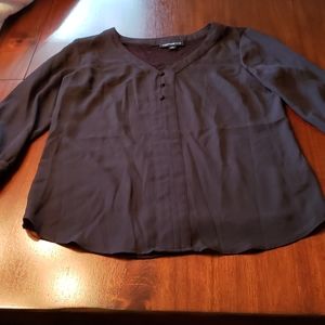 EUC Stitchfix, Fortune+Ivy Black Knot Sleeve Blouse, Size Small